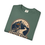 Cyclist Premium Coffee Stop Club Riders T-Shirt Comfort Colors Bicycle Ride to the Café Design Peloton Tee Shirt