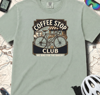 Cyclist Premium Coffee Stop Club Riders T-Shirt Comfort Colors Bicycle Ride to the Bakery Design Peloton Tee Shirt