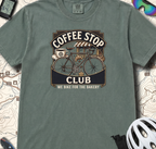 Cyclist Premium Coffee Stop Club Riders T-Shirt Comfort Colors Bicycle Ride to the Bakery Design Peloton Tee Shirt