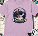 Cyclist Premium Coffee Stop Club Riders T-Shirt Comfort Colors Bicycle Ride to the Café Design Peloton Tee Shirt