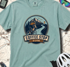 Cyclist Premium Coffee Stop Club Riders T-Shirt Comfort Colors Bicycle Ride to the Café Design Peloton Tee Shirt