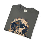 Cyclist Premium Coffee Stop Club Riders T-Shirt Comfort Colors Bicycle Ride to the Café Design Peloton Tee Shirt