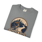 Cyclist Premium Coffee Stop Club Riders T-Shirt Comfort Colors Bicycle Ride to the Café Design Peloton Tee Shirt