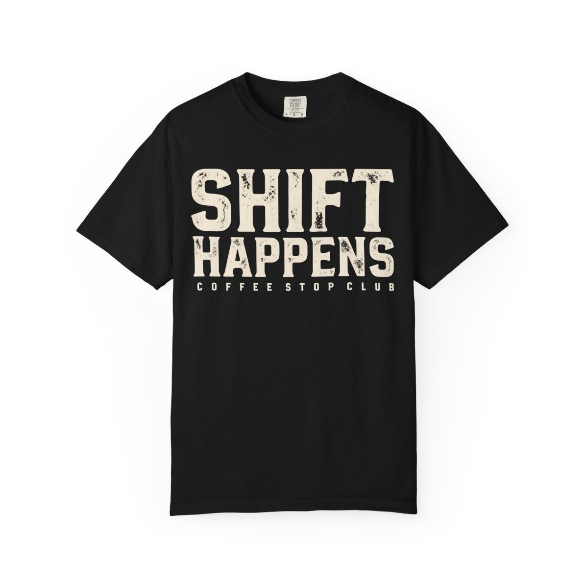 Shift Happens Cycling T-Shirt — Black HOLDING