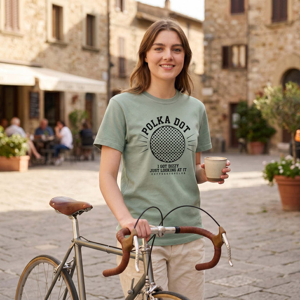 Polka Dot Yellow Cycling T-Shirt — Bay lifestyle