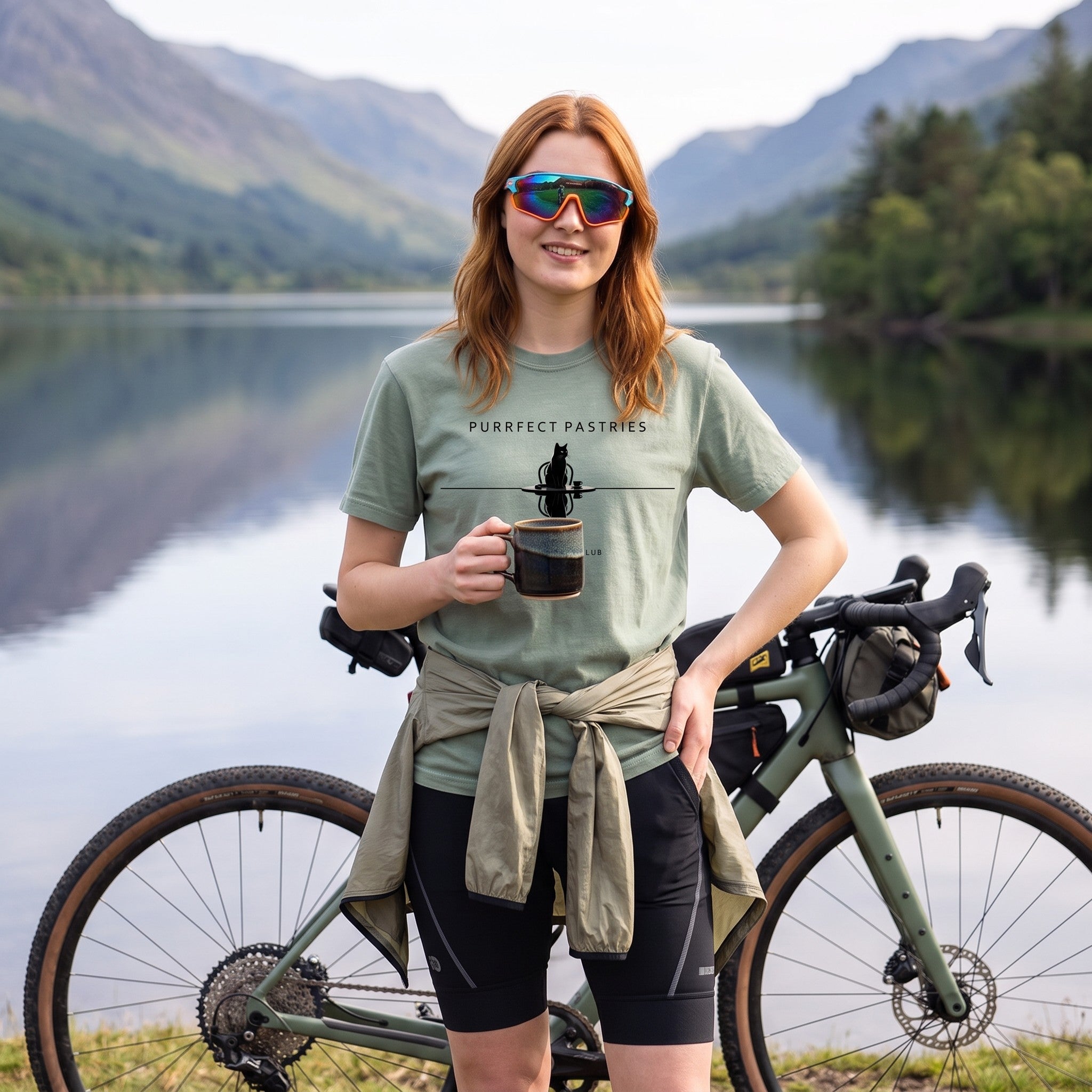 Cat Reflection Cycling T-Shirt — Bay lifestyle
