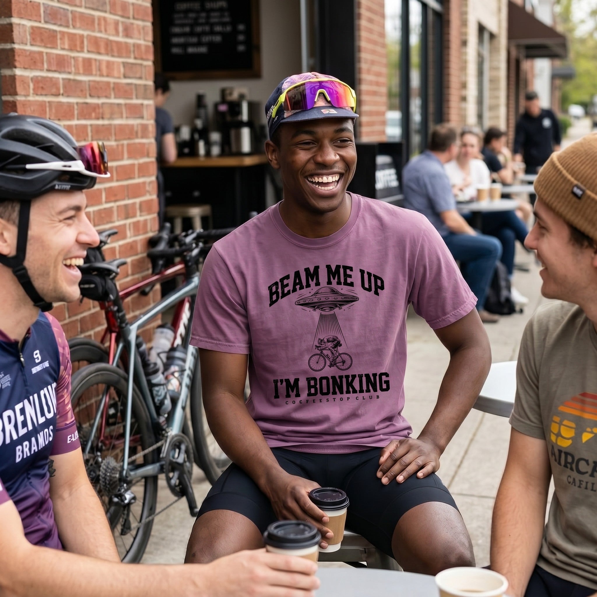 Beam Me Up Bonking Cycling T-Shirt — Berry lifestyle