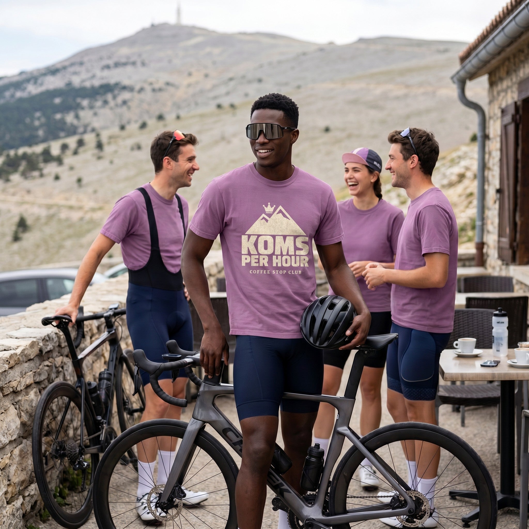 KOMs Per Hour TdF T-Shirt — Berry lifestyle