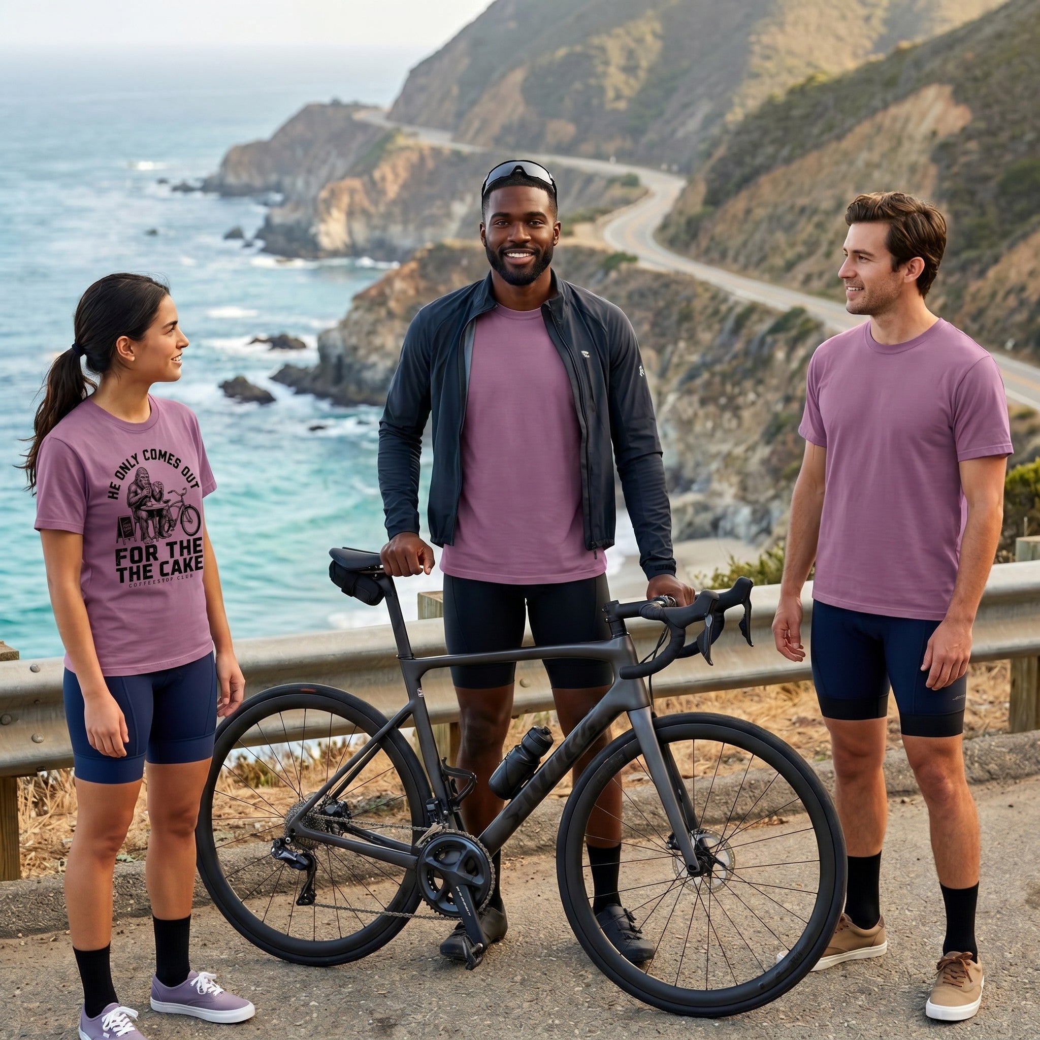Only For The Cake Cyclist T-Shirt — Berry lifestyle