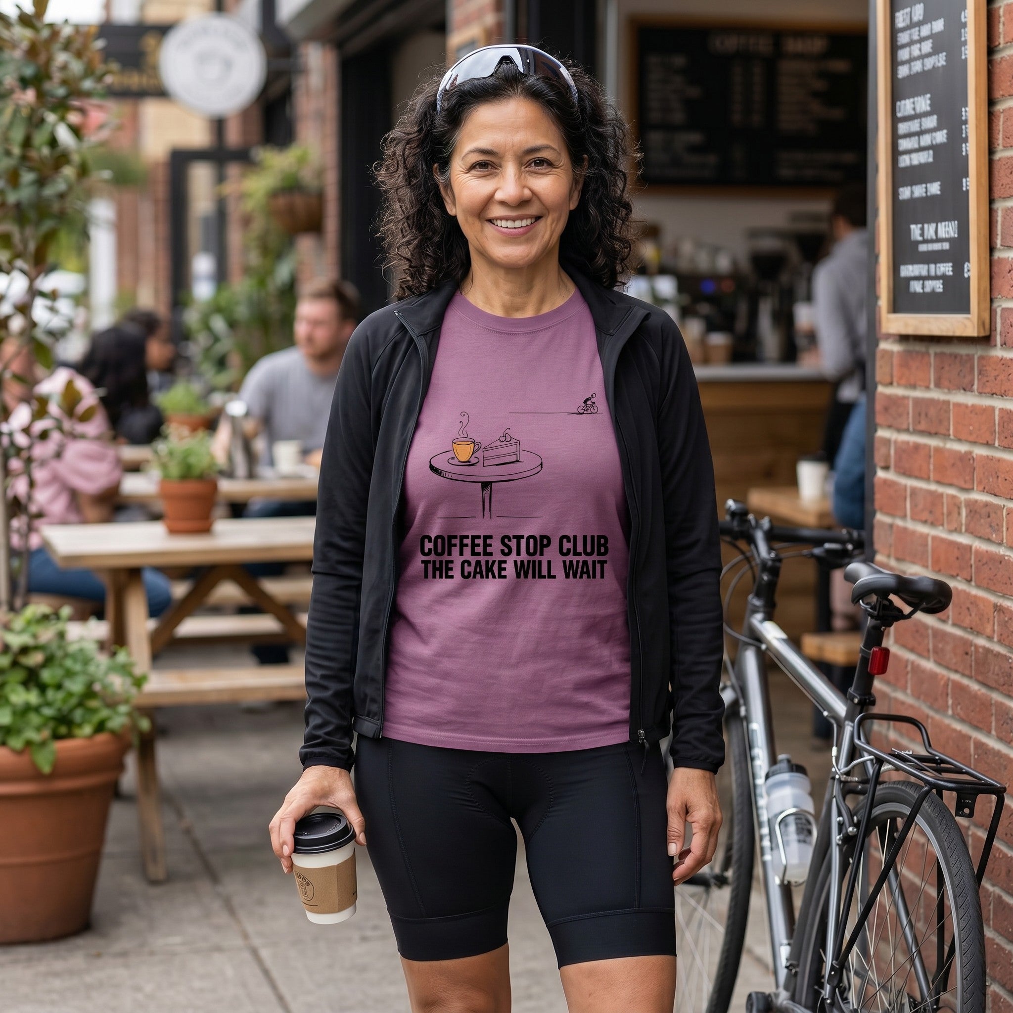 Cake Will Wait Cycling T-Shirt — Berry lifestyle
