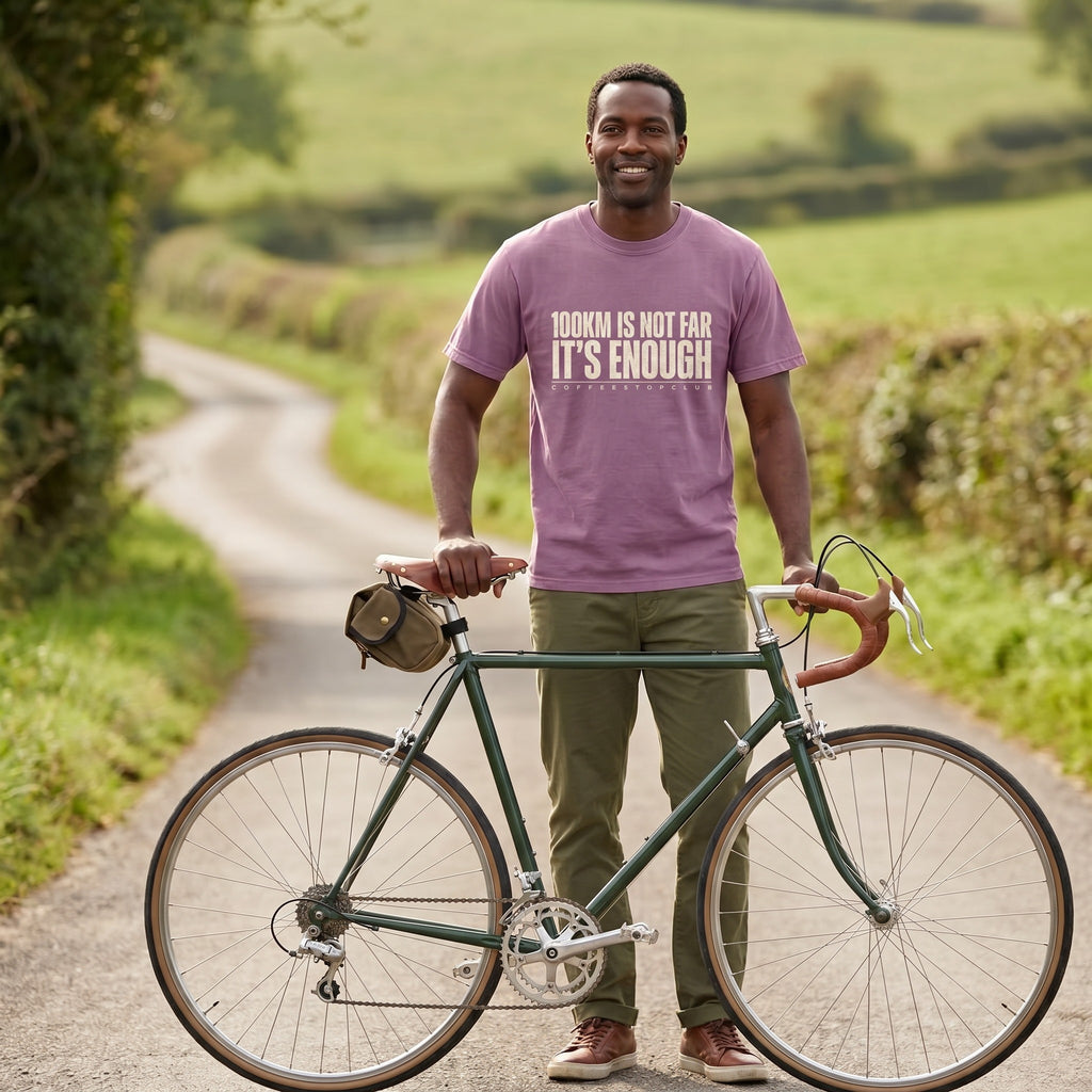 100Km is Not Far T‑Shirt — Berry lifestyle