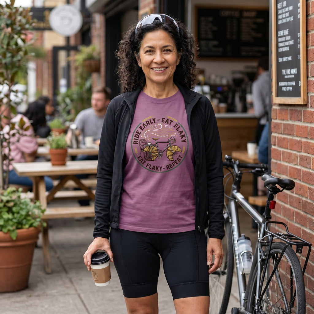 Ride Early Eat Flaky T-Shirt — Berry lifestyle