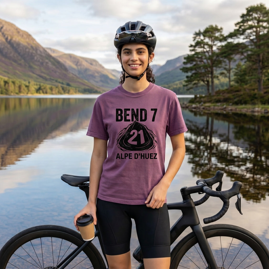 Bend 7 Alpe d'Huez Cyclist T-Shirt — Berry lifestyle