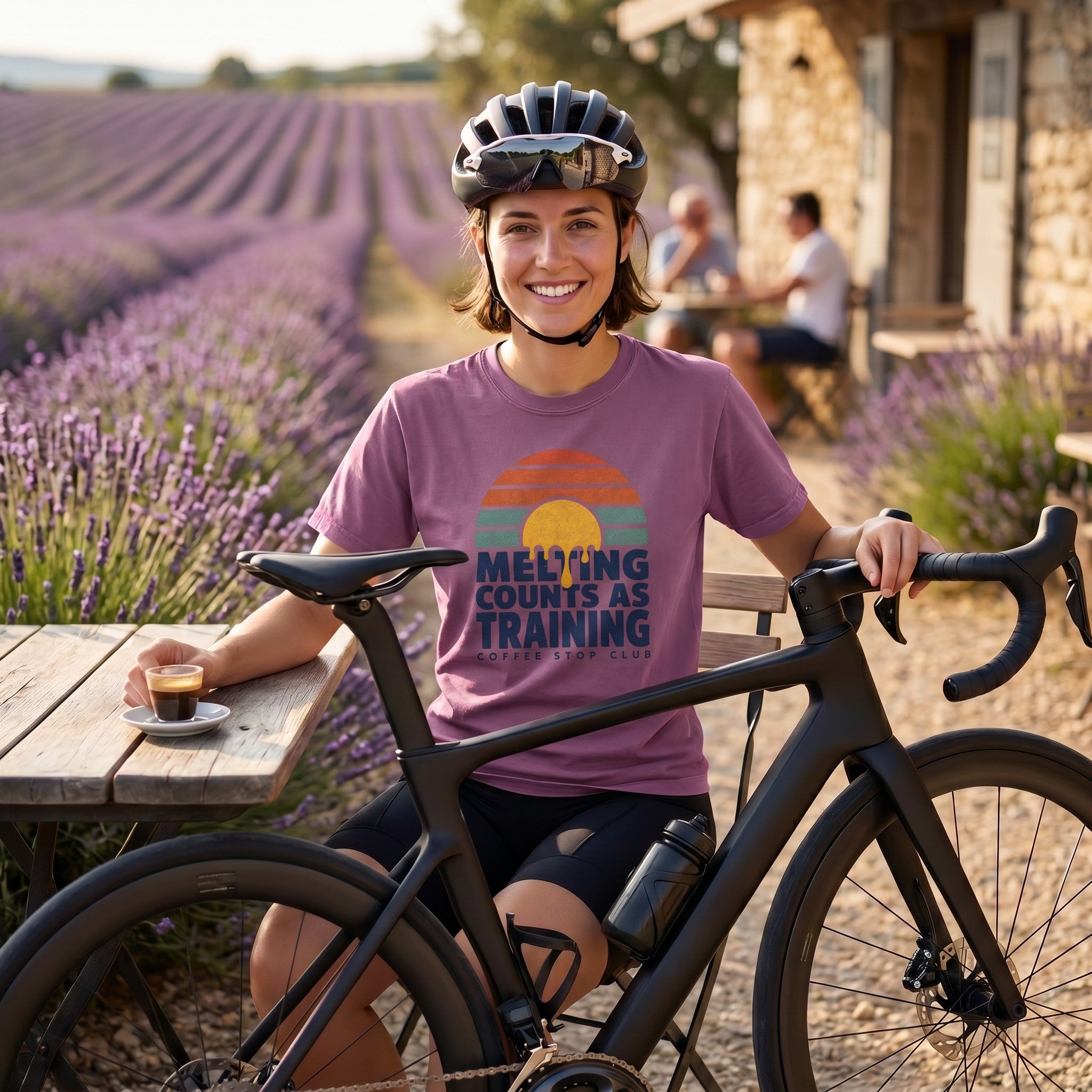 Melting Counts Cycling T-Shirt — Berry lifestyle