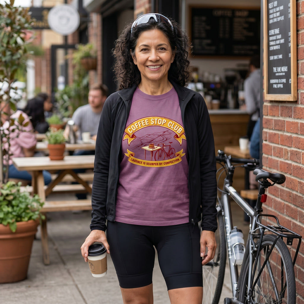 Cadence Confection Cycling T‑Shirt — Berry lifestyle