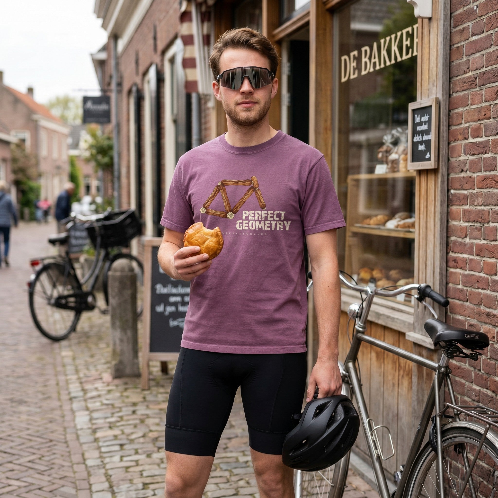 Perfect Geometry T‑Shirt — Berry lifestyle