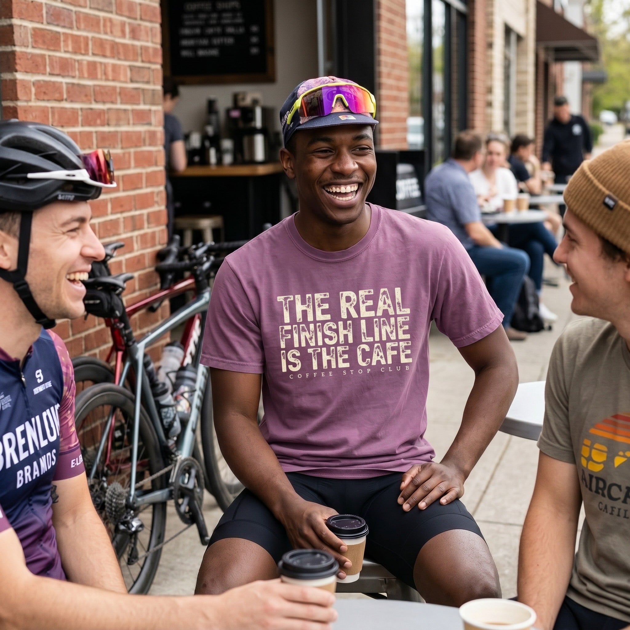 The Real Finish Line T‑Shirt — Berry lifestyle