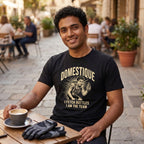 I am the Domestique Cycling T-Shirt — Black lifestyle