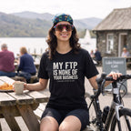 My FTP Is None Of Your Business Cycling T-Shirt — Black lifestyle