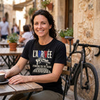 L'Arrivée TdF Cycling T-Shirt — Black lifestyle