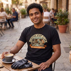 We Brake For Cake T-Shirt — Black lifestyle