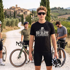 So Slow It's Impressive Cycling T-Shirt — Black lifestyle