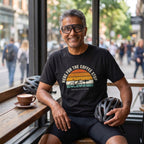 Here for the Coffee Stop T-Shirt — Black lifestyle
