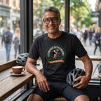 Never Gets Easier T-Shirt — Black lifestyle