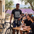 It's Not Hoarding Cycling T-Shirt — Black lifestyle