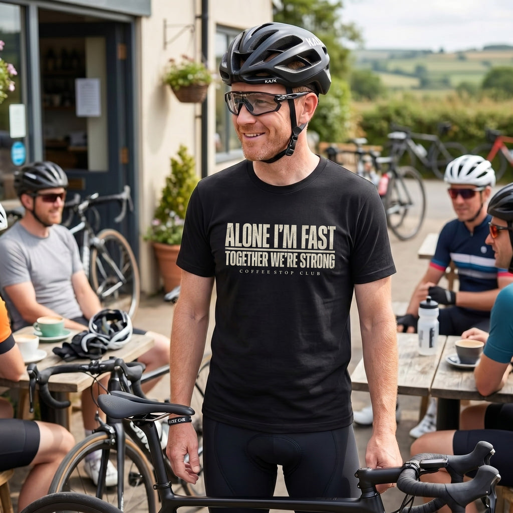 Alone I'm Fast T‑Shirt — Black lifestyle