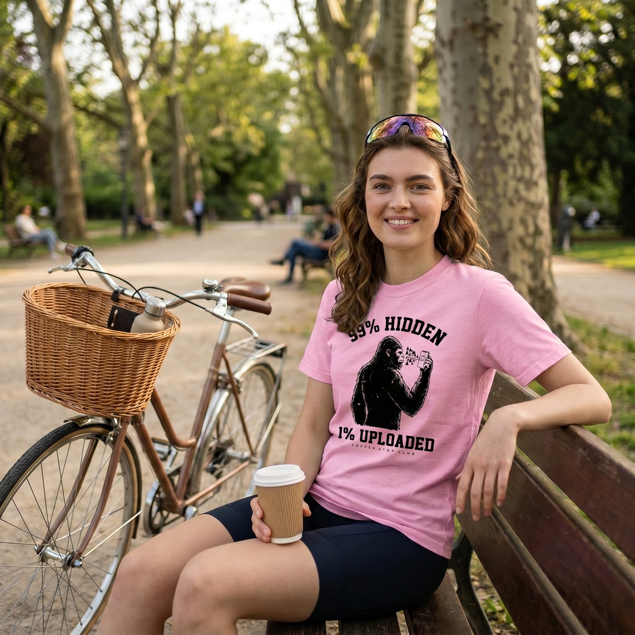 99% Hidden 1% Uploaded Cycling T-Shirt — Blossom lifestyle