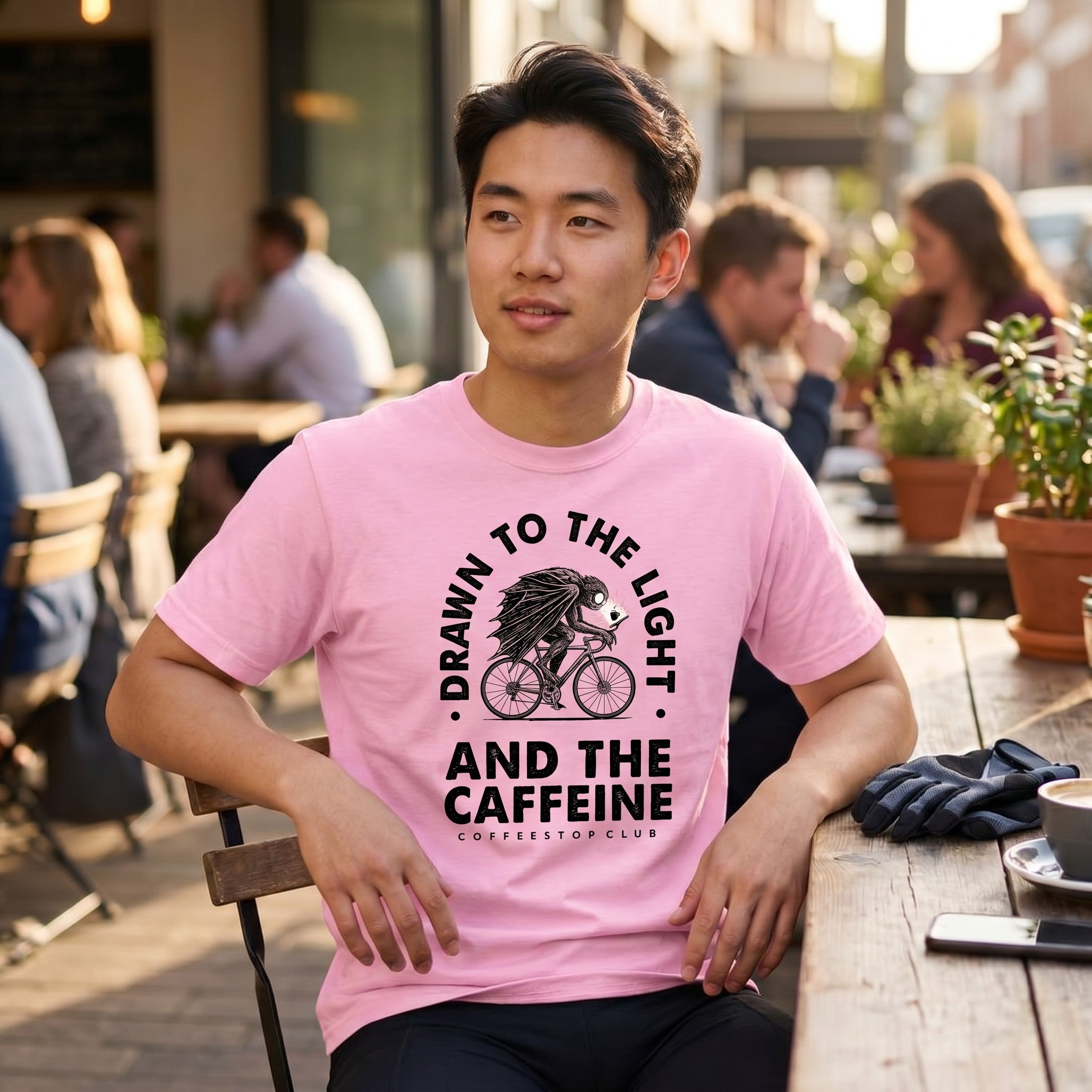 Drawn to the Light Cyclist T-Shirt — Blossom lifestyle