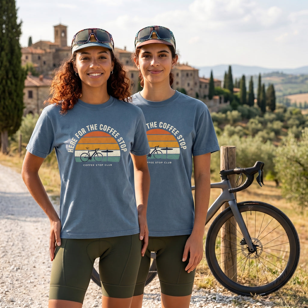 Here for the Coffee Stop T-Shirt — Blue Jean lifestyle