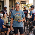 Never Pass a Café T‑Shirt — Blue Jean lifestyle