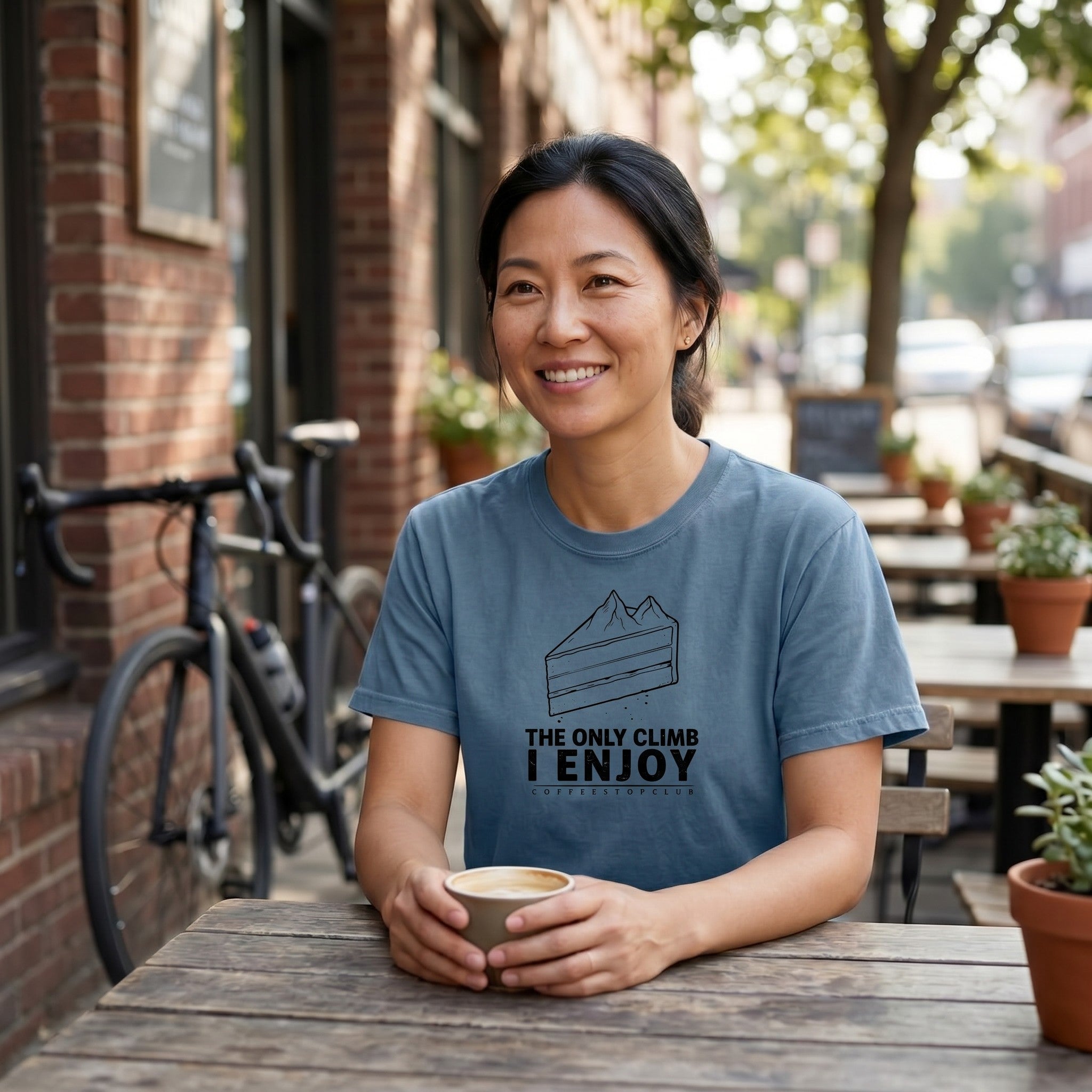 Only Climb Cycling T-Shirt — Blue Jean lifestyle