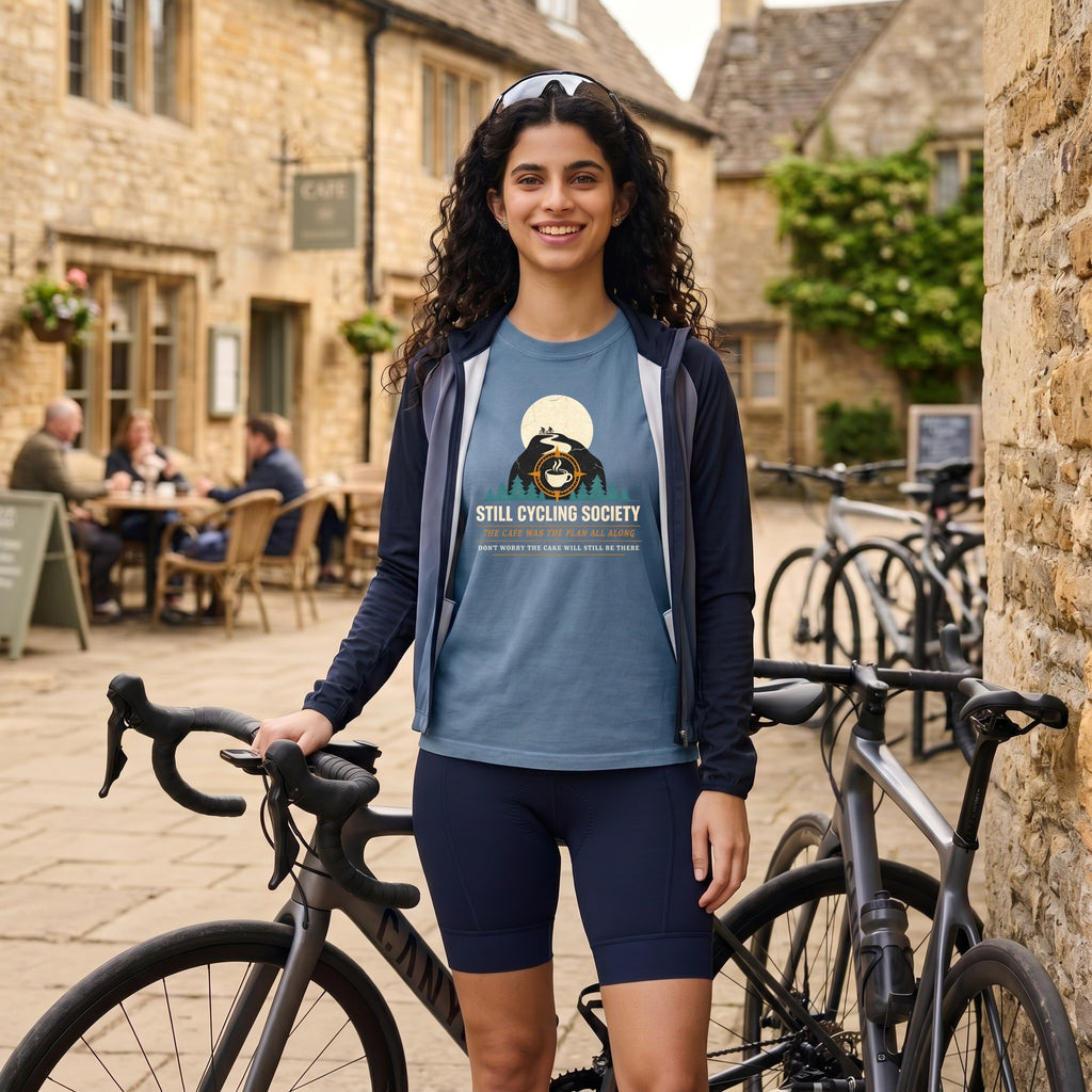 Still Cycling Society T-Shirt — Blue Jean lifestyle