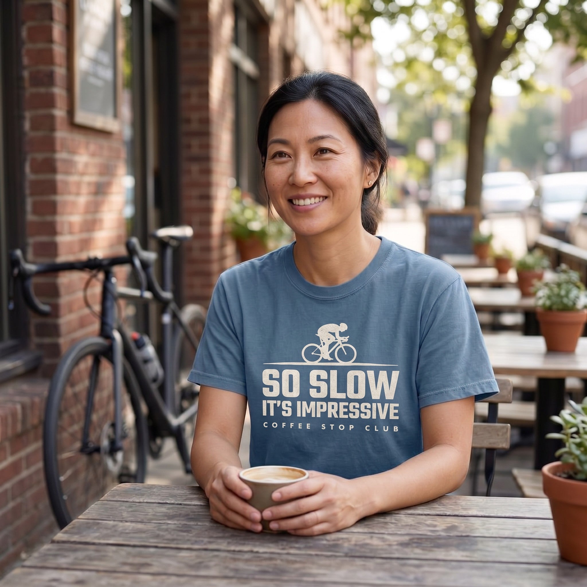 So Slow It's Impressive Cycling T-Shirt — Blue Jean lifestyle