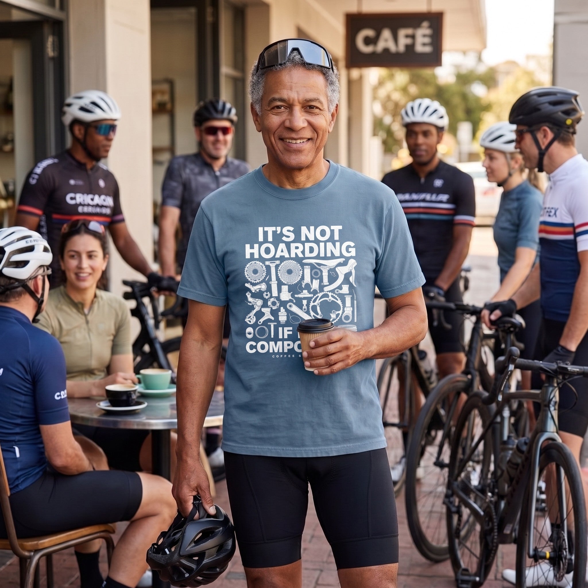 It's Not Hoarding Cycling T-Shirt — Blue Jean lifestyle