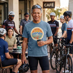 Wheel Base Cycling T-Shirt — Blue Jean lifestyle