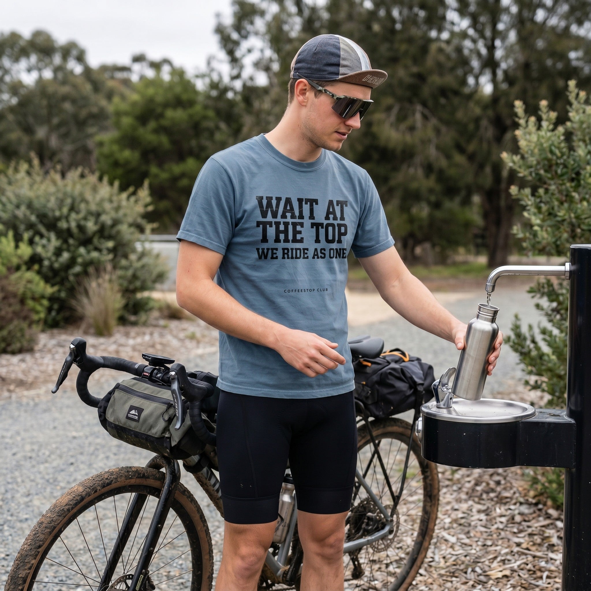 Wait at the Top T‑Shirt — Blue Jean lifestyle
