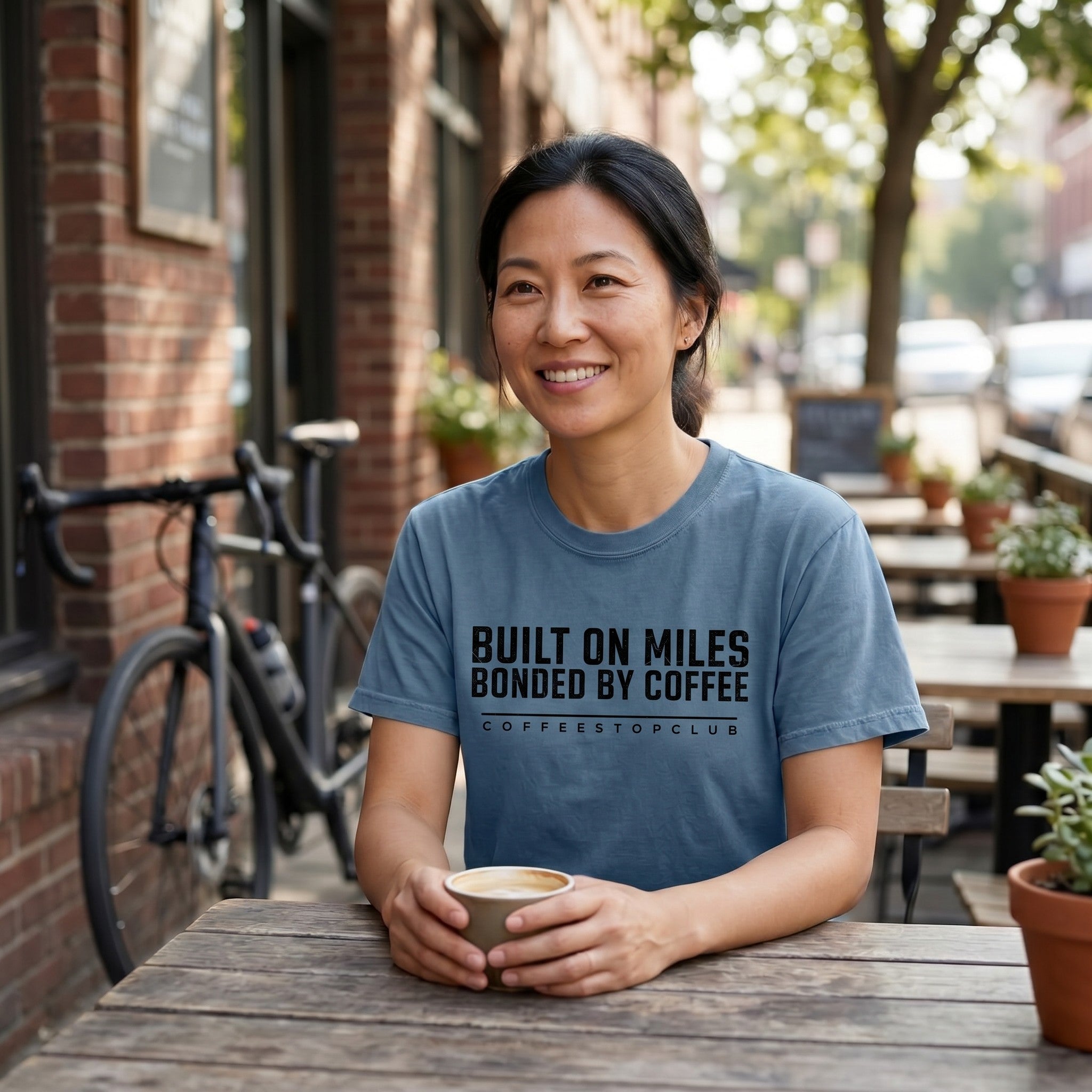 Bonded by Coffee T‑Shirt — Blue Jean lifestyle