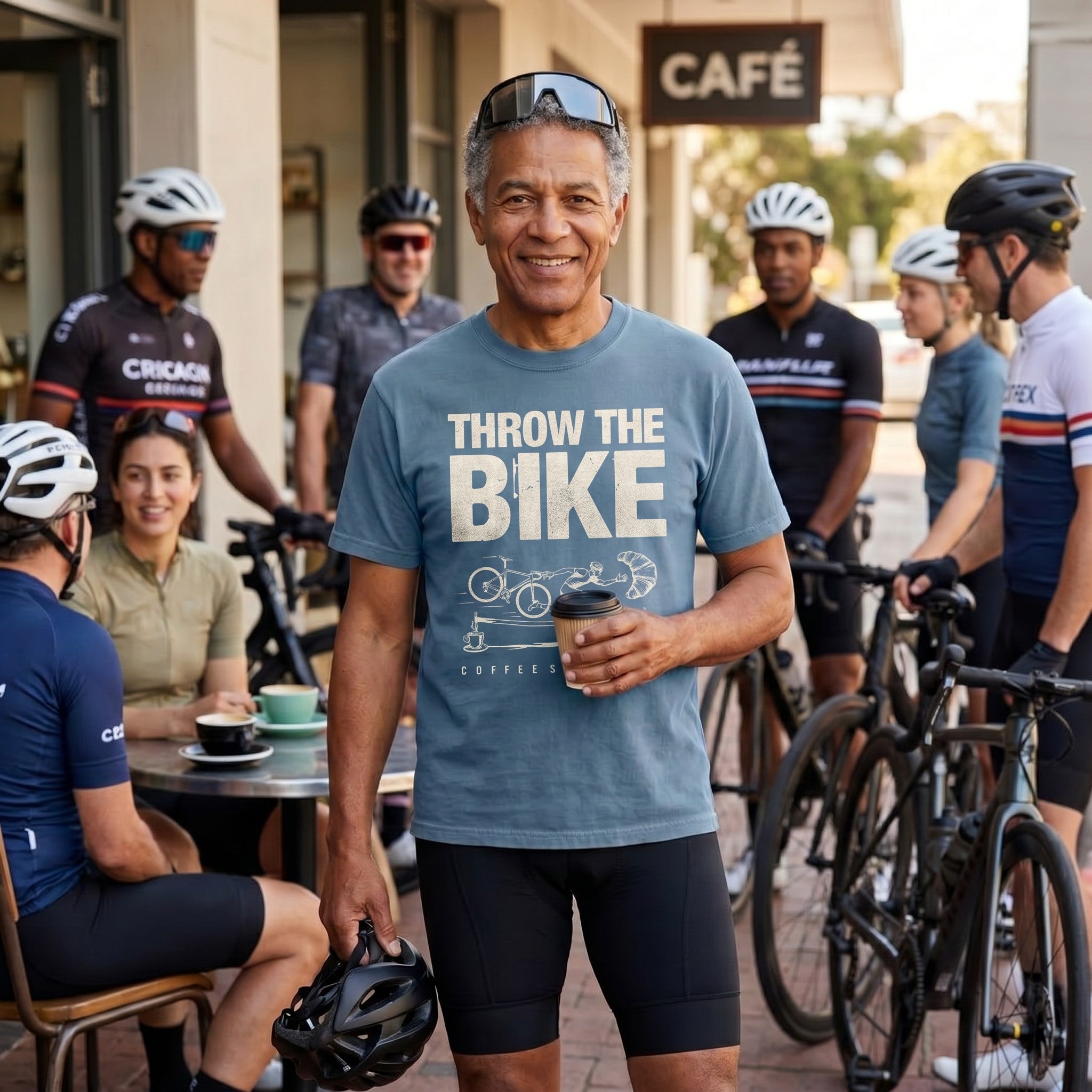 Throw The Bike Cycling T-Shirt — Blue Jean lifestyle