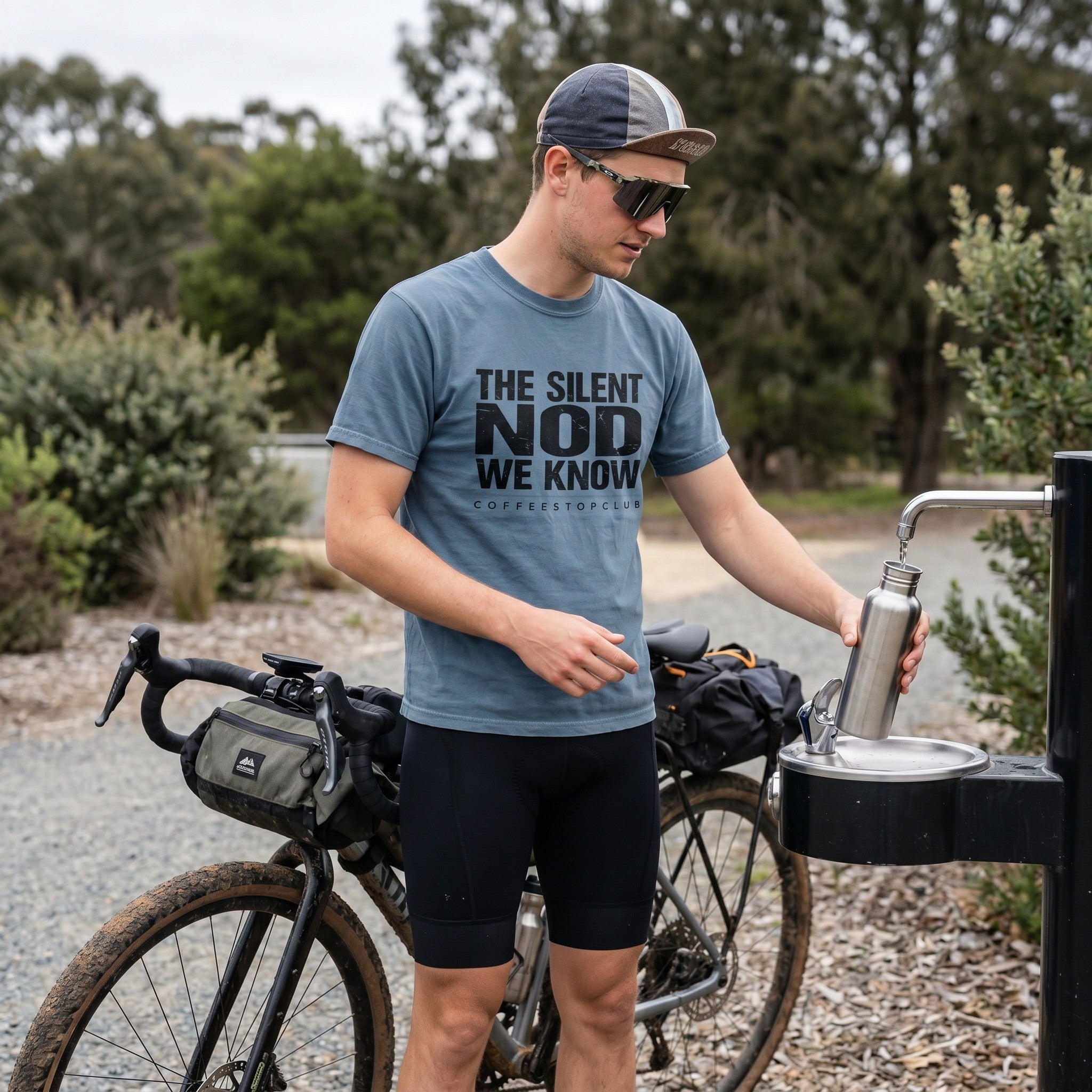Silent Nod T‑Shirt — Blue Jean lifestyle