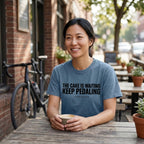 The Cake is Waiting T‑Shirt — Blue Jean lifestyle