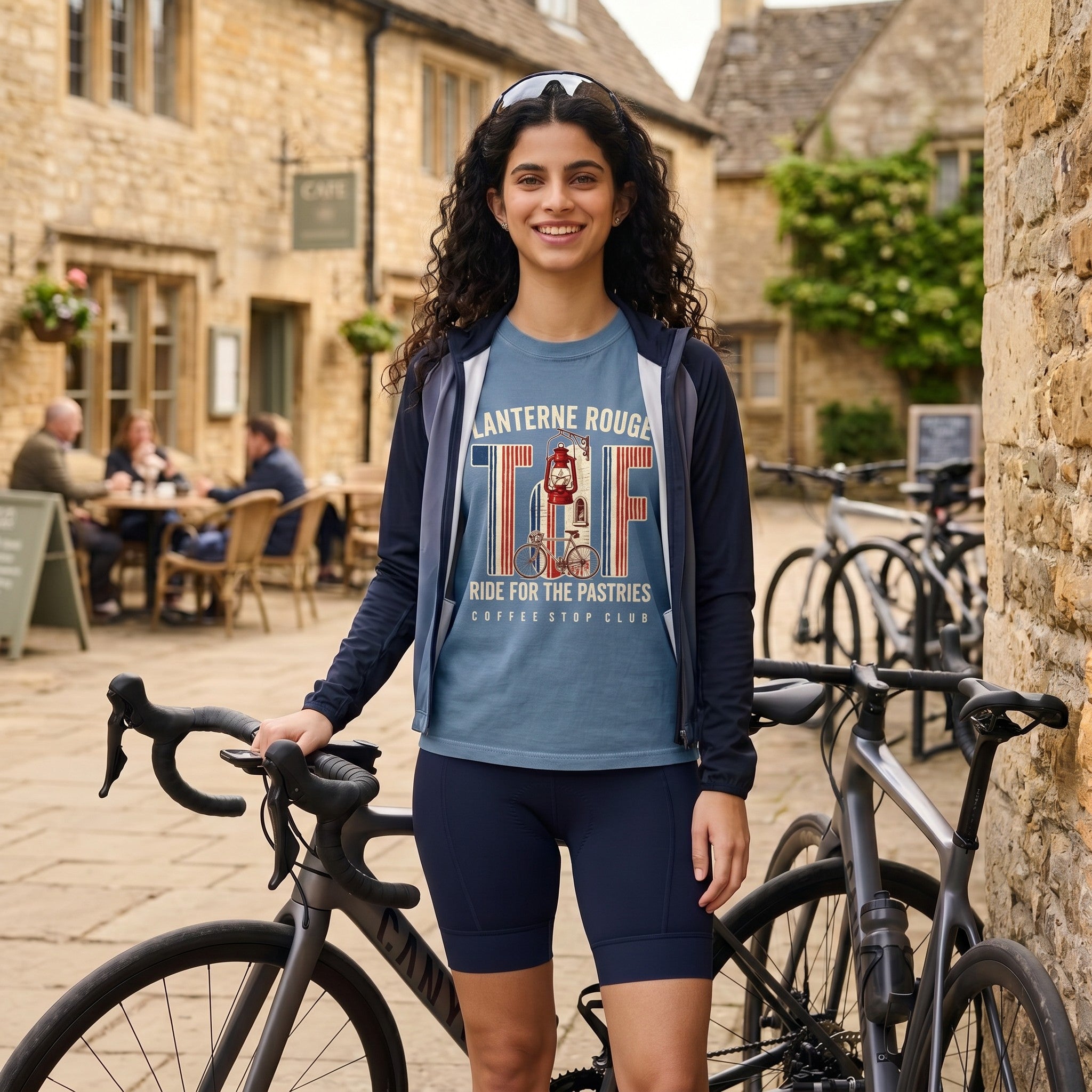 Lanterne Rouge II TdF Cycling T-Shirt — Blue Jean lifestyle