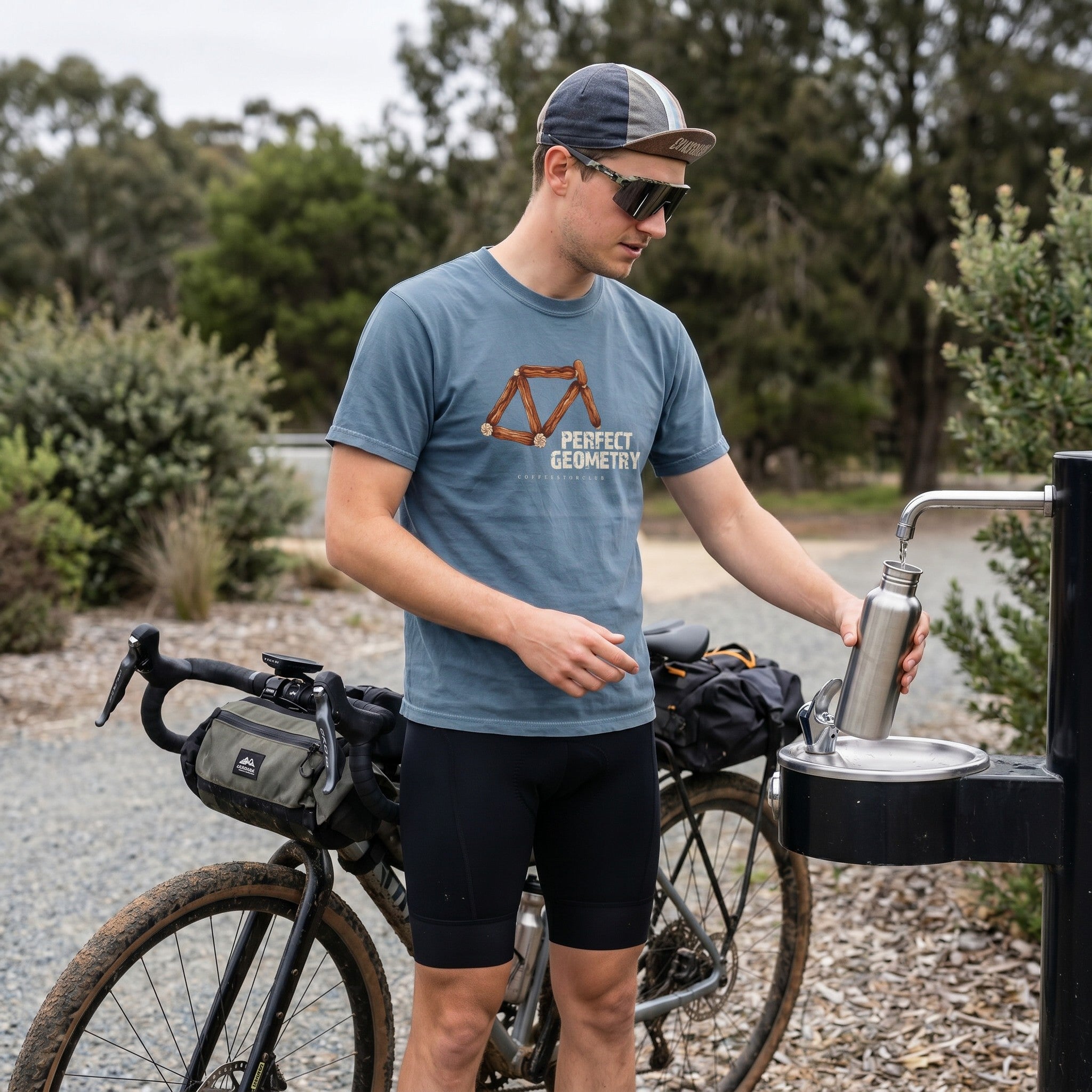 Perfect Geometry T‑Shirt — Blue Jean lifestyle