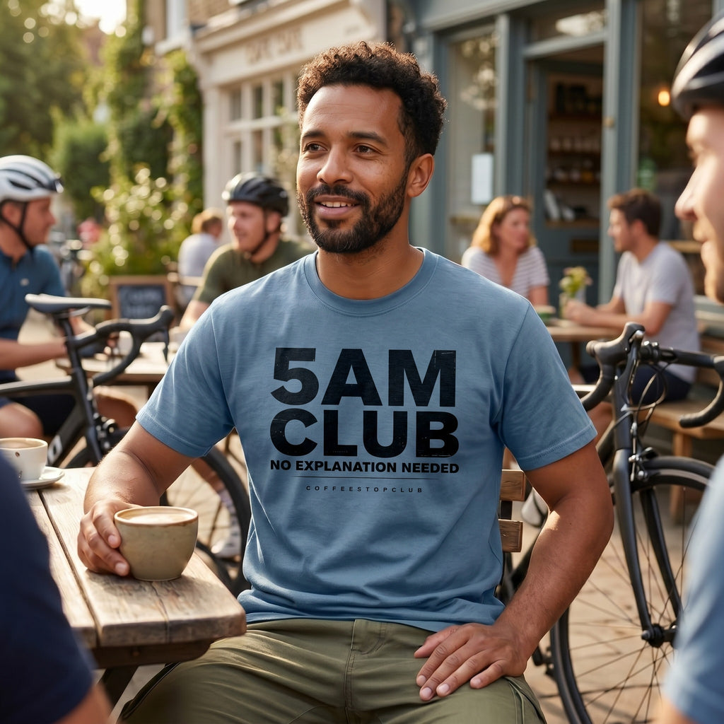 5AM Club T‑Shirt — Blue Jean lifestyle