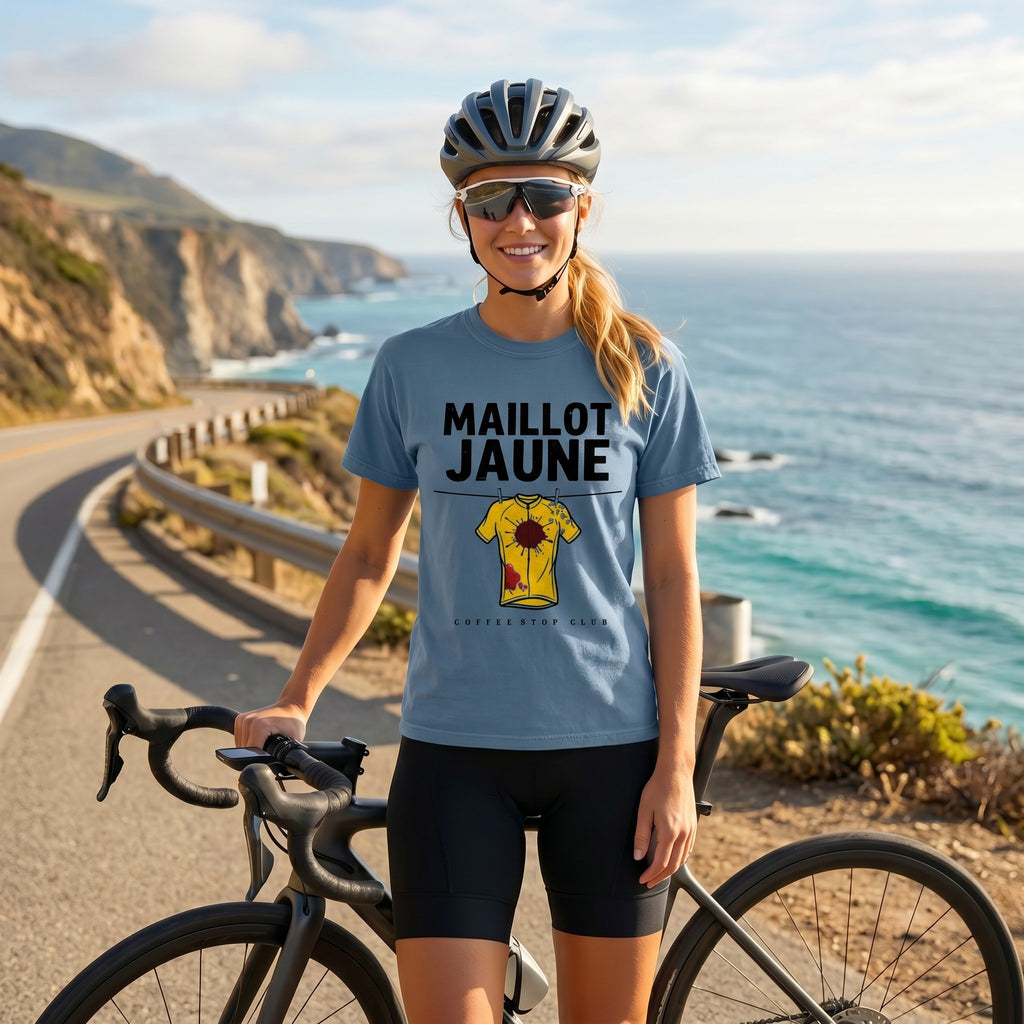 Yellow Jersey TdF Cyclist T-Shirt — Blue Jean lifestyle