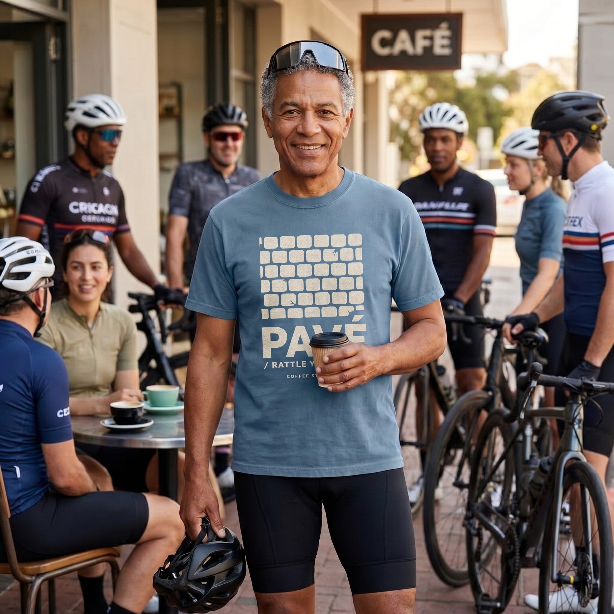 Pavé Tour T‑Shirt — Blue Jean lifestyle