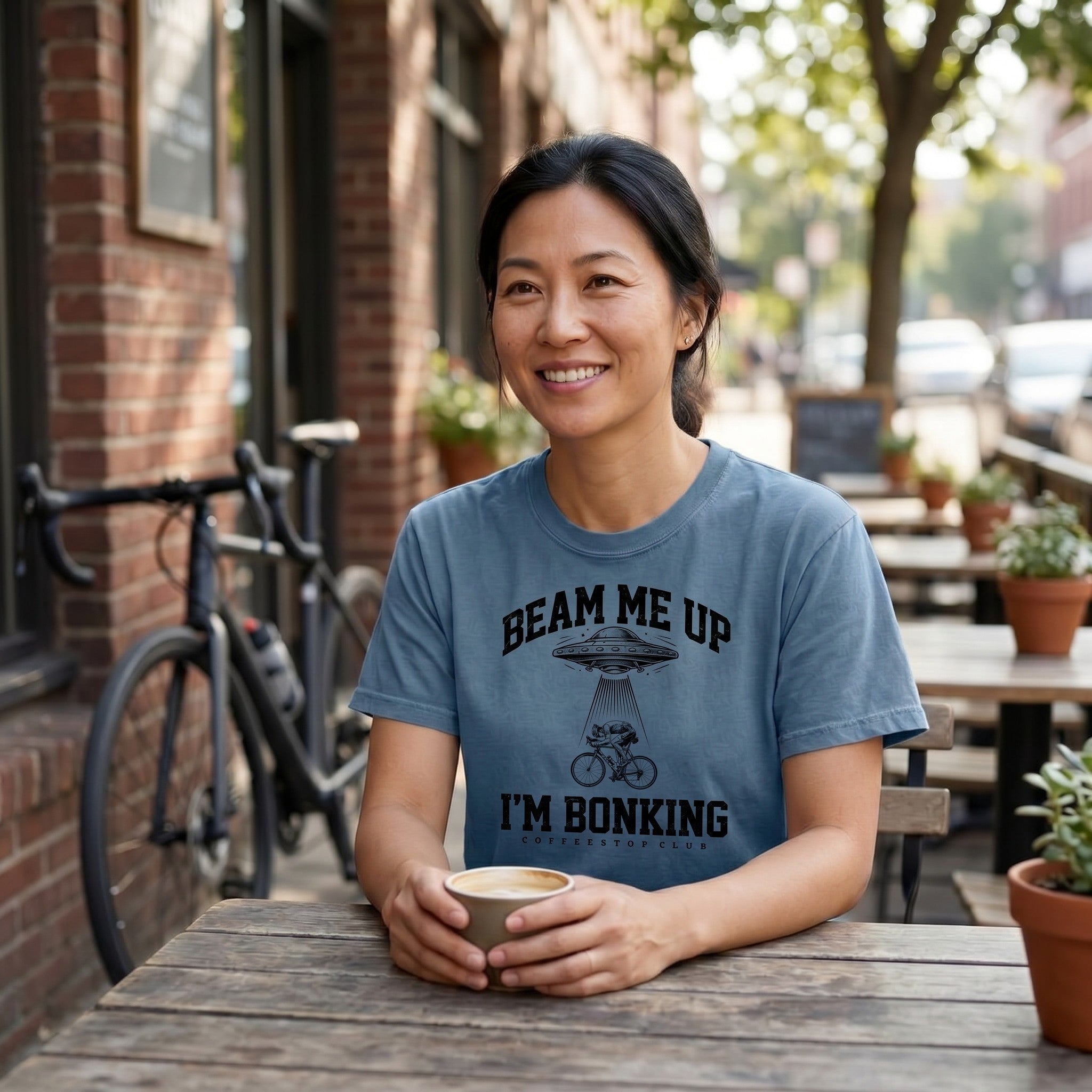Beam Me Up Bonking Cycling T-Shirt — Blue Jean lifestyle